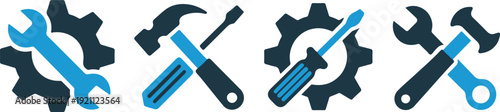 Tools and gear icons for maintenance and support