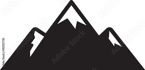 Mountain Peak Silhouette Landscape Illustration,
Majestic Mountain Range Black Vector Design,
Minimal Mountain Skyline Silhouette Art