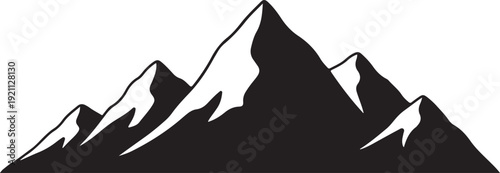 Mountain Peak Silhouette Landscape Illustration,
Majestic Mountain Range Black Vector Design,
Minimal Mountain Skyline Silhouette Art