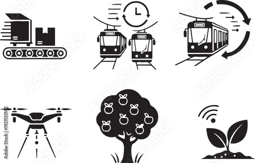 Depicting logistics drone agriculture and public transport