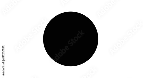 Black Circle Shape on White Background 1.