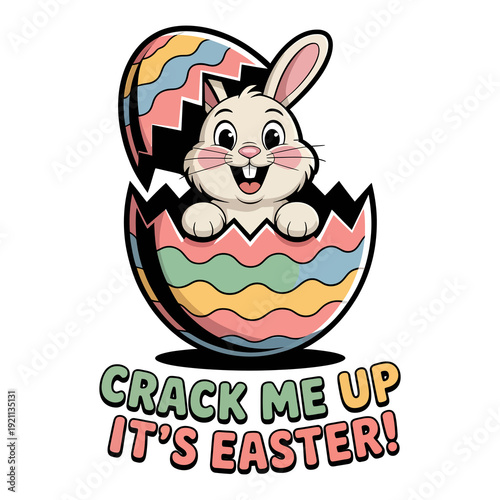 Happy Easter, wish card, and T-shirt design. 