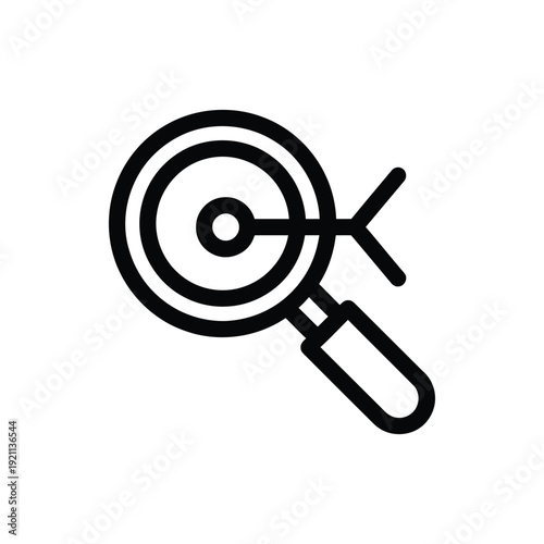Magnifying Glass Node Monoline Icon
