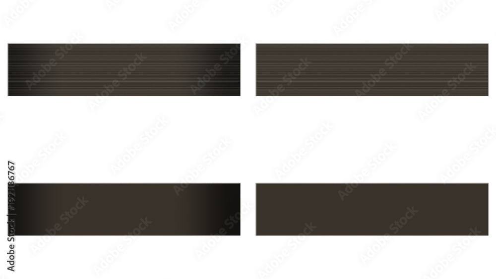 Obraz premium 金属製の黒いプレート4種類