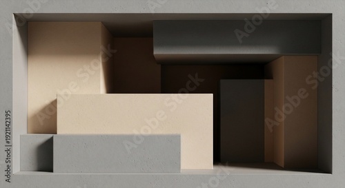 Geometric Shapes in a Box Display.