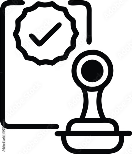  modern outline style document approval stamp