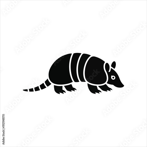 Armadillo icon isolated on white background.
