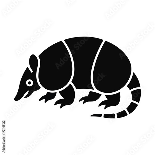 Armadillo icon isolated on white background.
