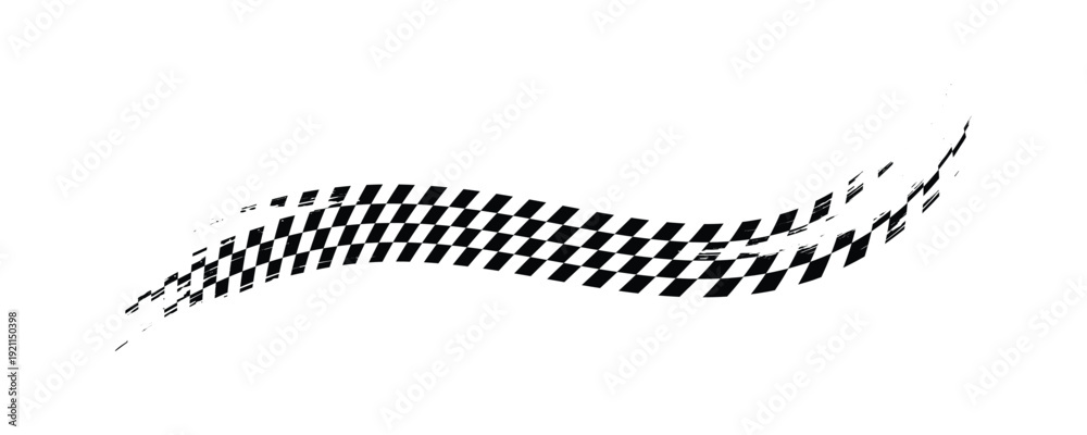 Fototapeta premium Race flags or checkerboard background. Chess game or rally sport car competition wallpaper. Tilted black and white squares pattern. Banner with checkered texture. Vector flat illustration