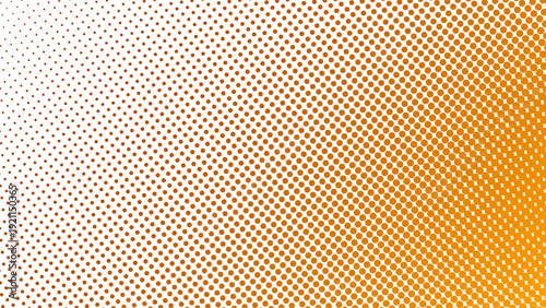 Orange Gradient with Halftone Dot Abstract Background in Modern Minimal Digital Texture Style