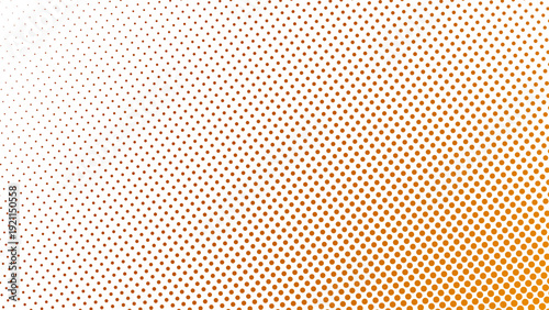 Orange Gradient with Halftone Dot Abstract Background in Modern Minimal Digital Texture Style