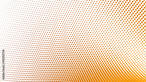 Orange Gradient with Halftone Dot Abstract Background in Modern Minimal Digital Texture Style