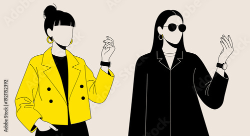 Modern minimalist fashion with futuristic technology and bold outerwear