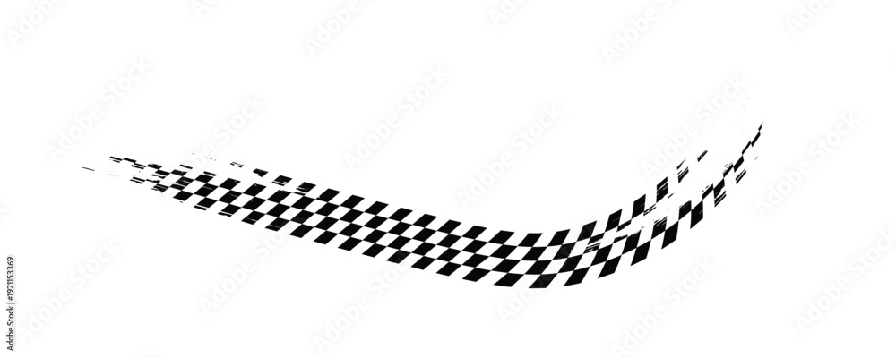 Fototapeta premium Race flags or checkerboard background. Chess game or rally sport car competition wallpaper. Tilted black and white squares pattern. Banner with checkered texture. Vector flat illustration