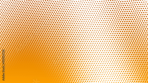 Orange Gradient with Halftone Dot Abstract Background in Modern Minimal Digital Texture Style