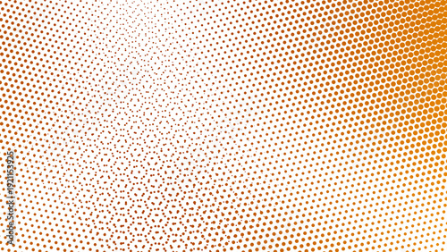 Orange Gradient with Halftone Dot Abstract Background in Modern Minimal Digital Texture Style