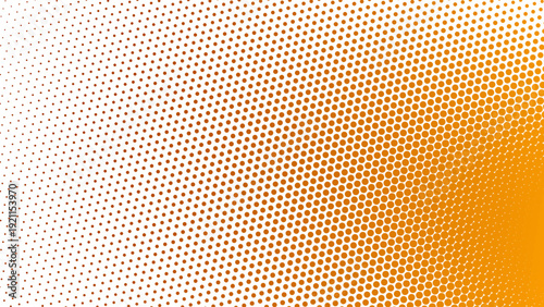 Orange Gradient with Halftone Dot Abstract Background in Modern Minimal Digital Texture Style