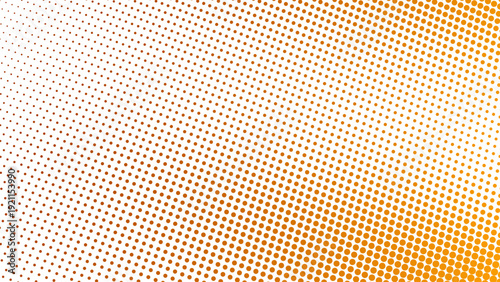 Orange Gradient with Halftone Dot Abstract Background in Modern Minimal Digital Texture Style