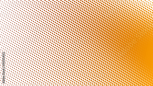 Orange Gradient with Halftone Dot Abstract Background in Modern Minimal Digital Texture Style