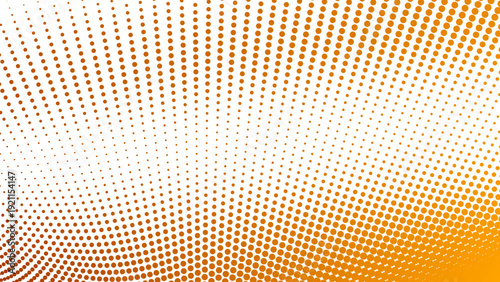 Orange Gradient with Halftone Dot Abstract Background in Modern Minimal Digital Texture Style