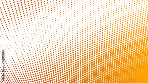 Orange Gradient with Halftone Dot Abstract Background in Modern Minimal Digital Texture Style