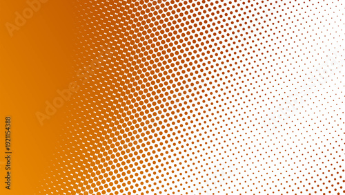 Orange Gradient with Halftone Dot Abstract Background in Modern Minimal Digital Texture Style