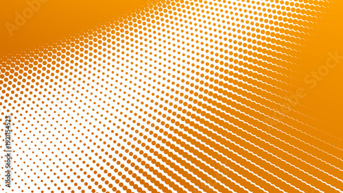 Orange Gradient with Halftone Dot Abstract Background in Modern Minimal Digital Texture Style
