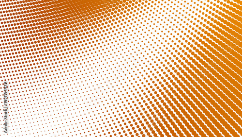 Orange Gradient with Halftone Dot Abstract Background in Modern Minimal Digital Texture Style