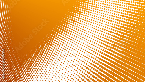 Orange Gradient with Halftone Dot Abstract Background in Modern Minimal Digital Texture Style