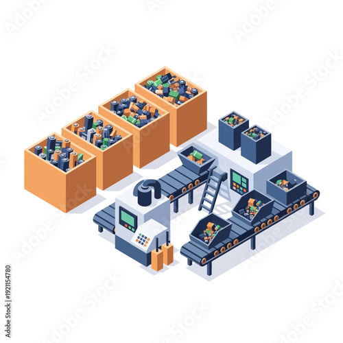 Industrial Automation Factory Production Line Machinery.