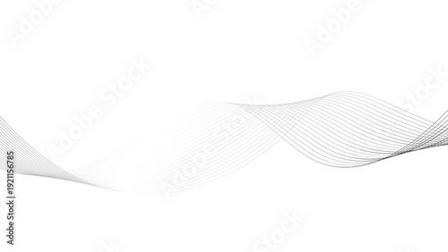 Dynamic Curved Lines Creating a Fluid Gradient Wave on a Clean White Background
