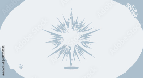 Snowflake illustration isolated on white background.