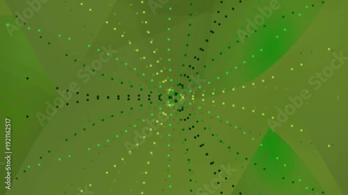 Green Background with Dots and Circles.
