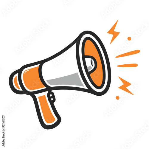megaphone on white background