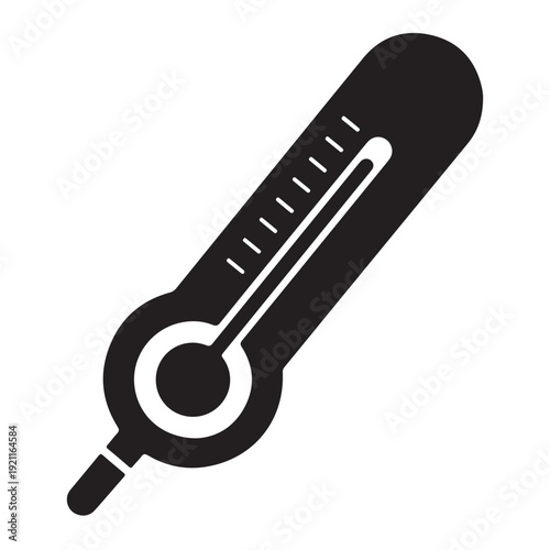 Thermometer icon symbol for temperature measurement  medical and weather concept