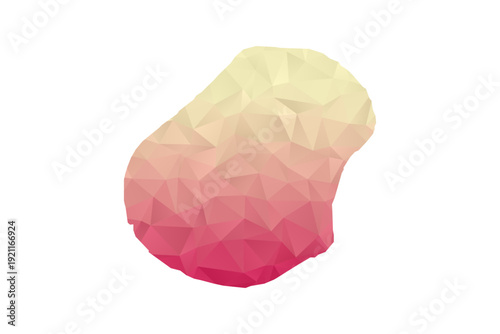 Nauru Map - Polygon Style Vector Illustration in Peach and Pink Gradient, Low Poly Geometric Design, Isolated on White Background for Infographics and Projects.
