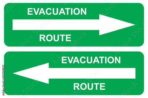 evacuation route sign posters vinyl stikers any type of design & sizes