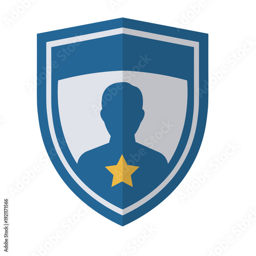 User Profile Security Shield Icon