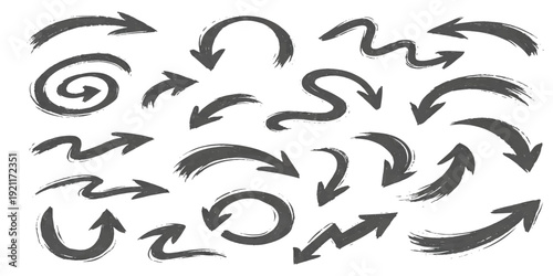 Set of arrow icons collection design vector illustration