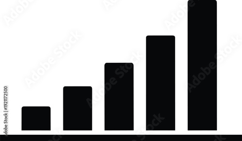 Increasing bar chart growth with four ascending columns