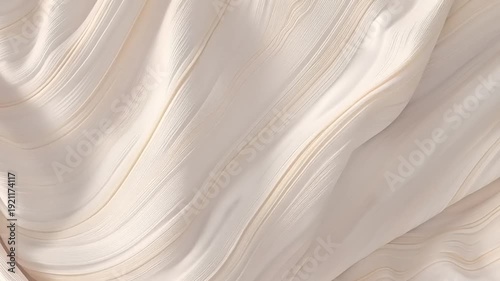 Elegant Flowing Fabric Waves Neutral Beige Background