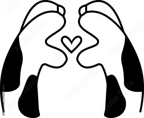 Cat paw print icon, animal footprint symbol for pet care, veterinary clinic, grooming salon and pet shop logo design in minimal line style vector isolated on transparent background