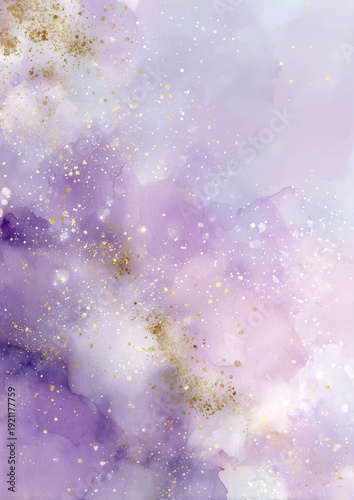 Dreamy Lilac Marble Background with Rose Gold Dust and Pearl White Highlights