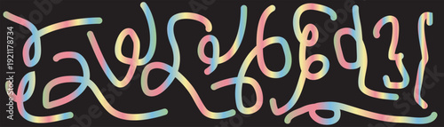 Colorful gradient numbers set for modern design projects.