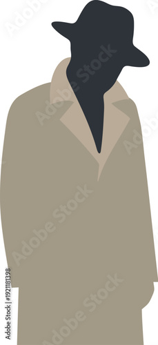 Mysterious Detective Silhouette Illustration