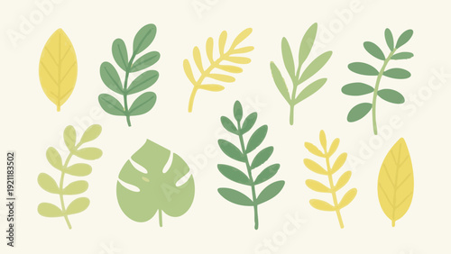 A simple leaf illustration evoking a tropical paradise. Vacation.