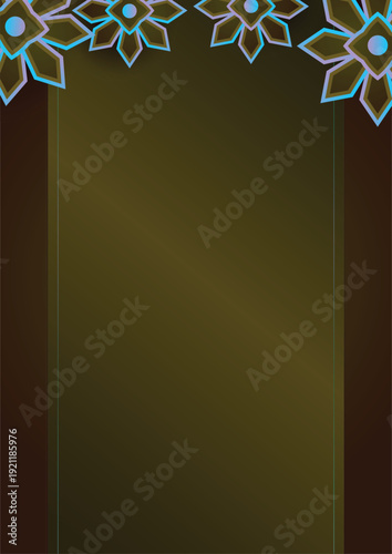 abstract islamic brown background with ornaments on it