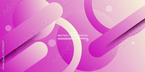 Abstract dynamic bright pink gradient illustration background with 3D appearance and simple circle pattern. Vector Eps10