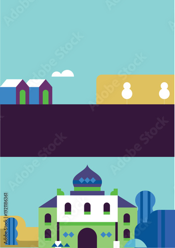 abstract Islamic background, mosque view