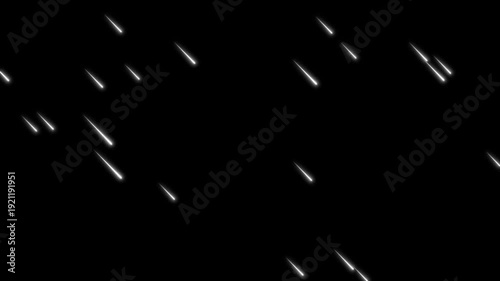 Wallpaper Mural falling meteors rain animation on black background.  falling comets Looped Cartoon Starfield Animation, 4K animated shooting star shower for cinematic motion graphics, Torontodigital.ca